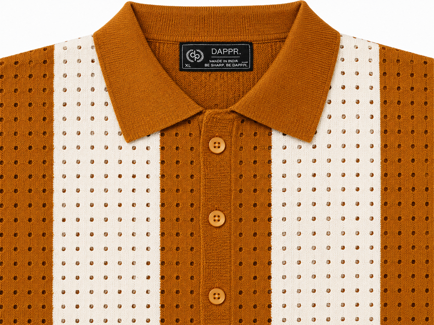 PURE COTTON MUSTARD KNIT SHIRT