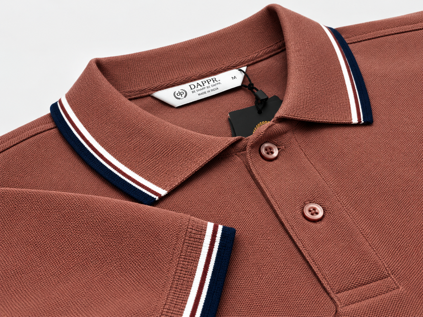 ORGANIC COTTON AIRTEX BUTTON POLO T-SHIRT
