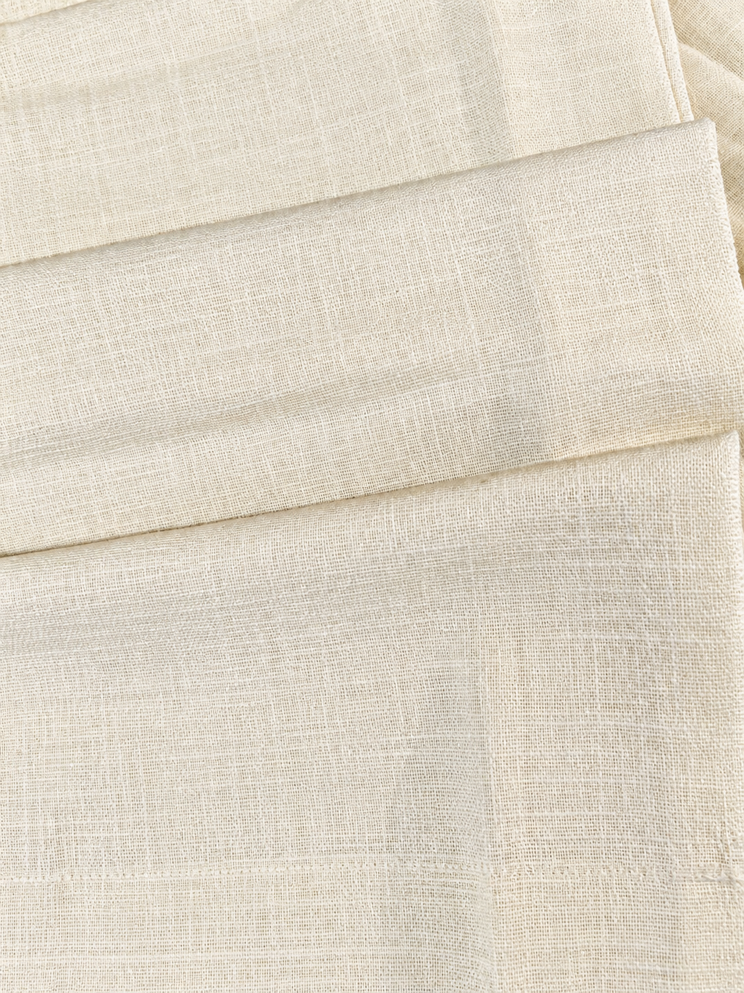 PURE LINEN HALF BELT ELASTIC TROUSER