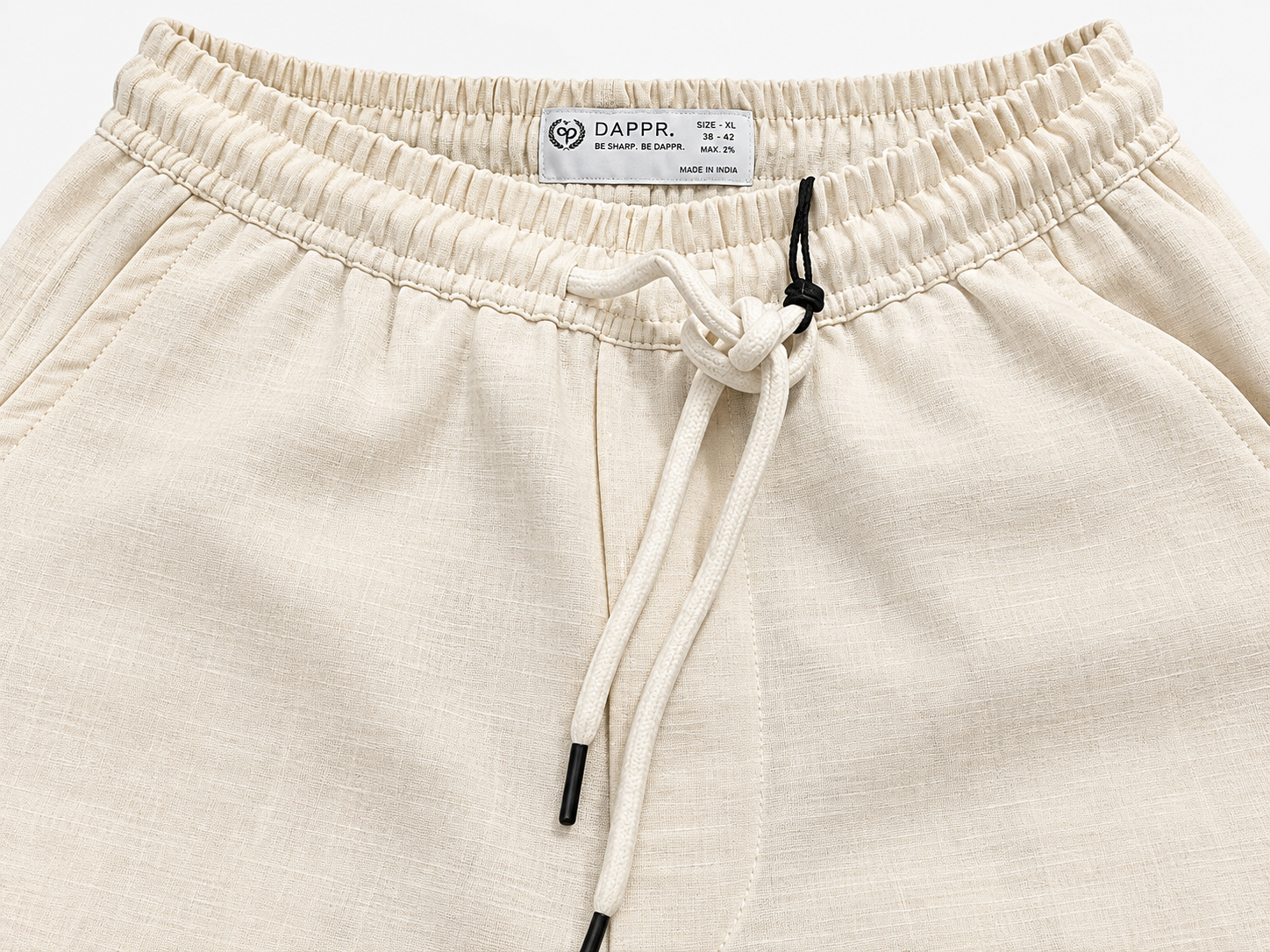 LINEN BLEND FULL ELASTIC TROUSER