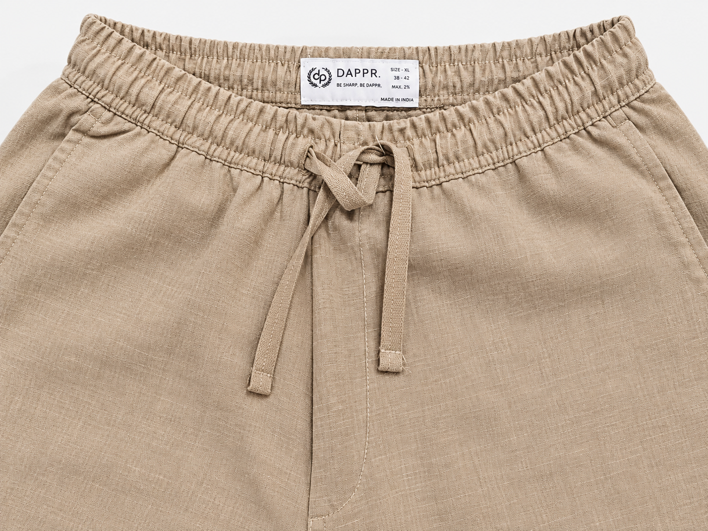 LINEN BLEND FULL ELASTIC TROUSER