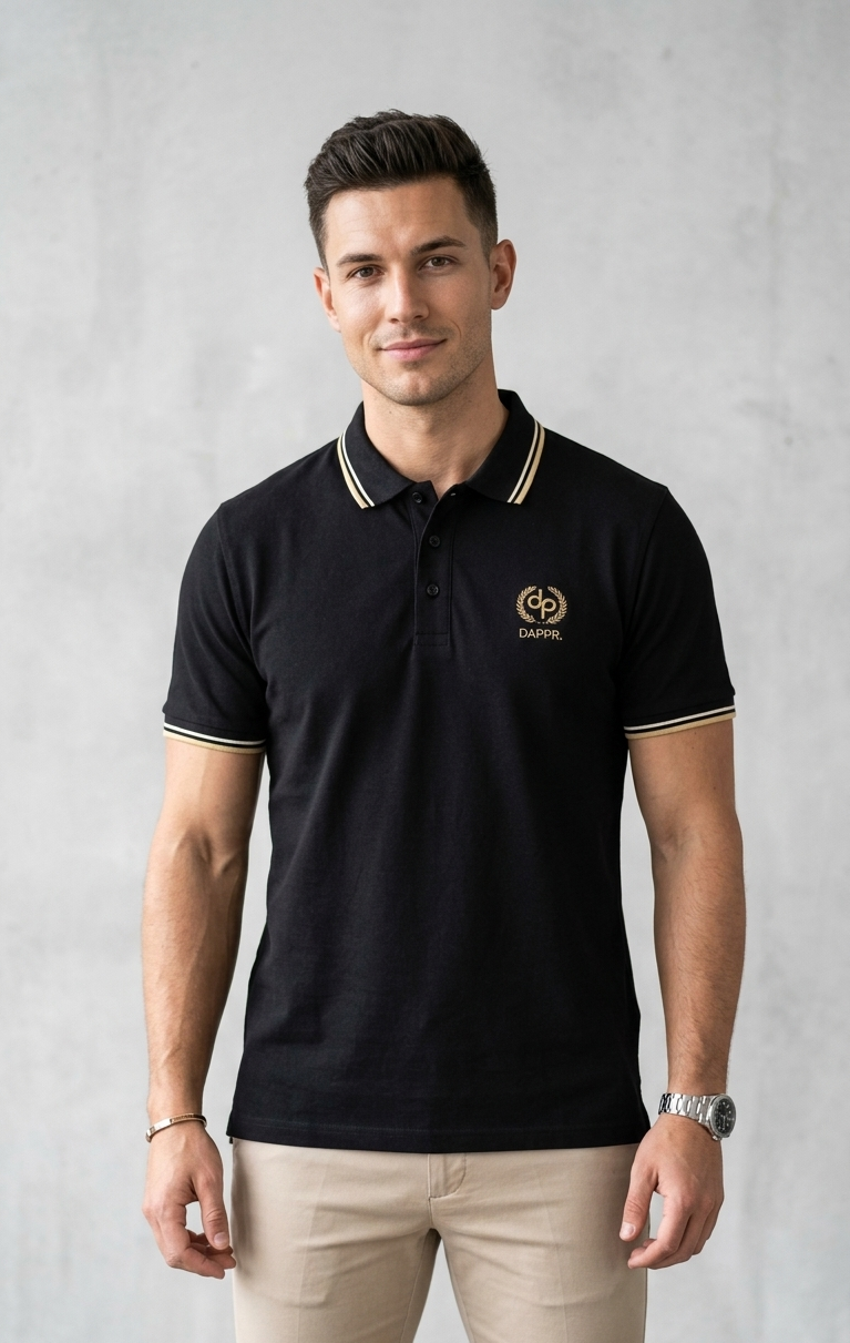 ORGANIC COTTON AIRTEX BUTTON POLO T-SHIRT