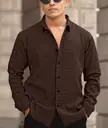 Spread Collar Casual Shirt